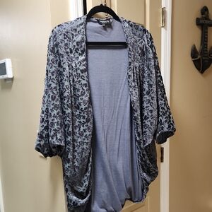 Anthropologie Feathers by Tolani MajaVelvet Kimono One Size